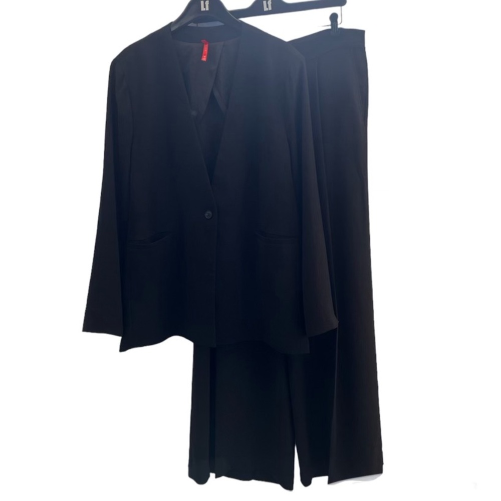 Spanx the perfect collarless blazer and wide leg pants set - Picture 2 of 14